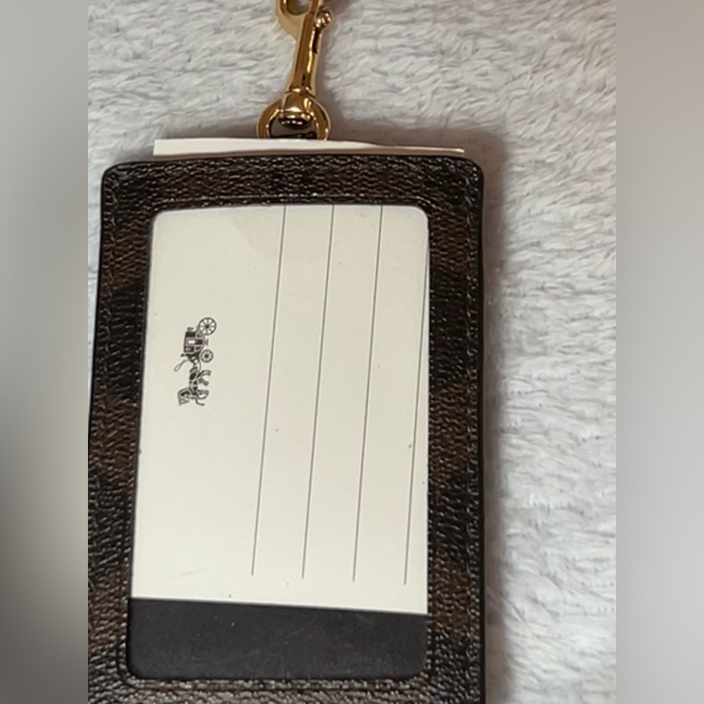 🎀Coach / Signature Canvas / Black and Brown / ID Lanyard-Card Holder 🎀 - Picture 4 of 5
